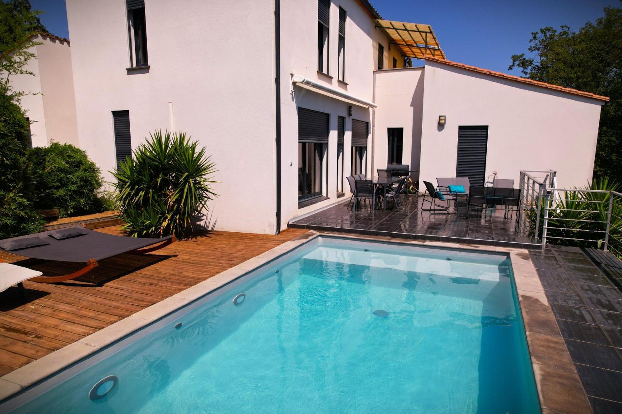 Villa Contemporaine, Jardin Mediterraneen Et Piscine Privee Saint-Jean-Pla-de-Corts 外观 照片